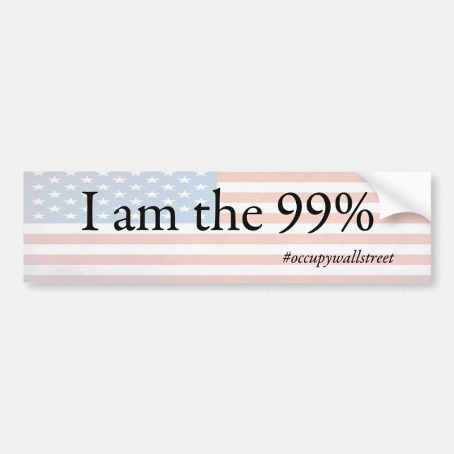 Occupy Wall Street Support Bumper Sticker (Front)