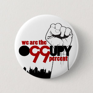 Occupy Wall Street - We are the 99 Percent 6 Cm Round Badge