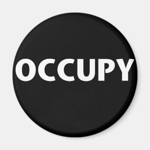 Occupy (White on Black) Magnet