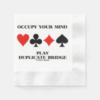Occupy Your Mind Play Duplicate Bridge Card Suits