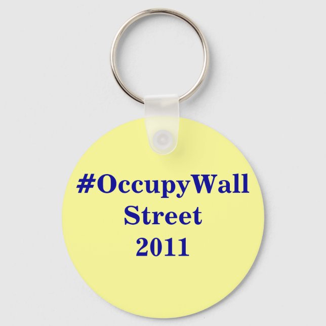 #OccupyWallStreet keychain (Front)