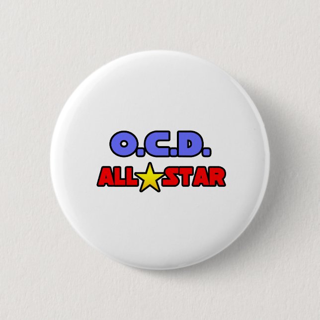 OCD All Star 6 Cm Round Badge (Front)