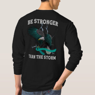 OCD And PTSD Eagle Teal Ribbon Awareness Themed T- T-Shirt