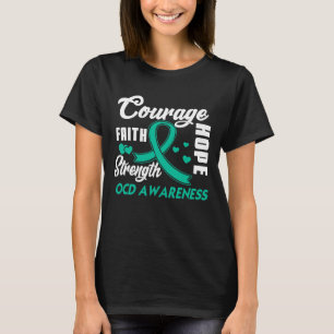 OCD Awareness Fight Wear Teal Ribbon Hope Gifts T-Shirt