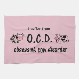 OCD Cow Kitchen Towel