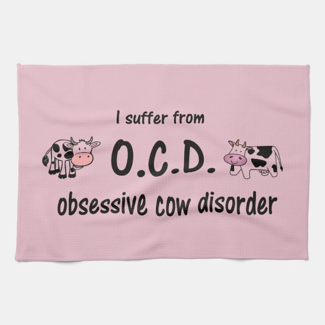 OCD Cow Kitchen Towel (Horizontal)