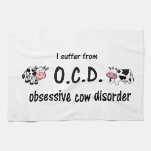 OCD Cow Tea Towel