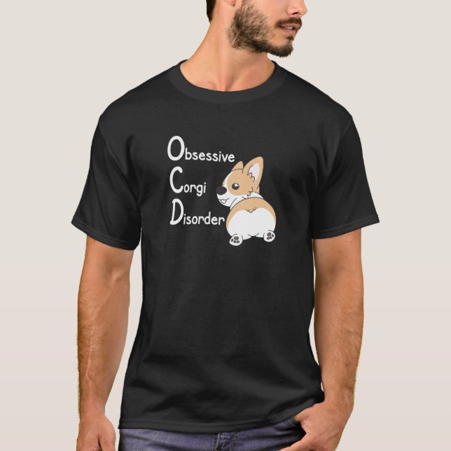 Ocd Cute Corgi Dog Tee By Corgi (Front)