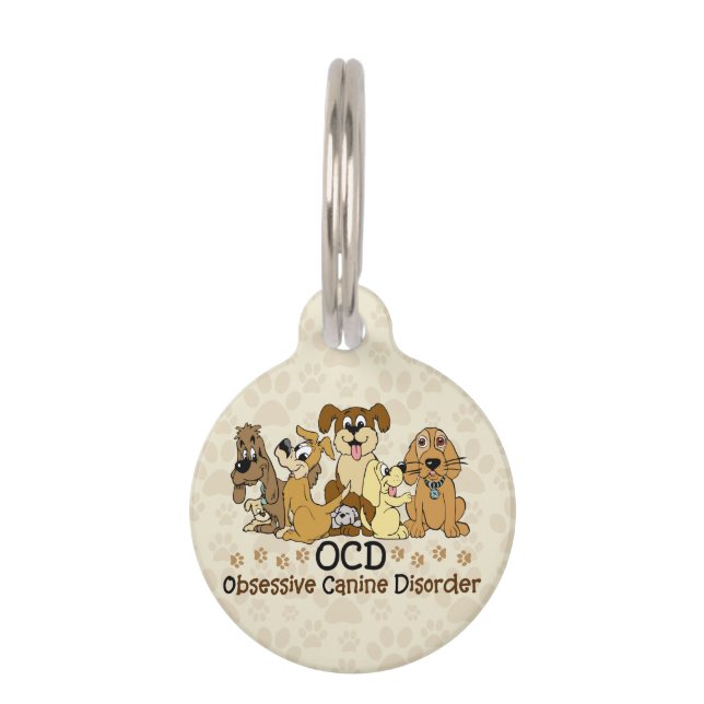 OCD Obsessive Canine Disorder Pet Tag (Front)