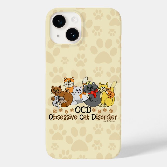 OCD Obsessive Cat Disorder Case-Mate iPhone Case (Back)