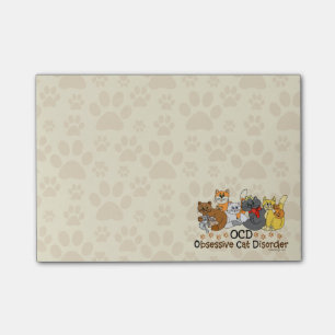 OCD Obsessive Cat Disorder Post-it Notes