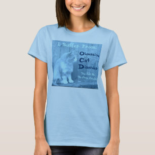 OCD: Obsessive Cat Disorder Shirt - Blue
