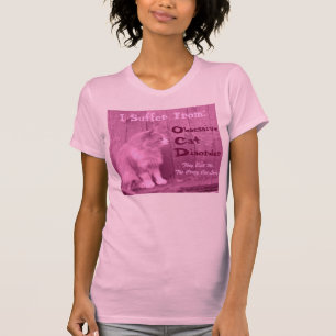 OCD: Obsessive Cat Disorder Shirt -Pink