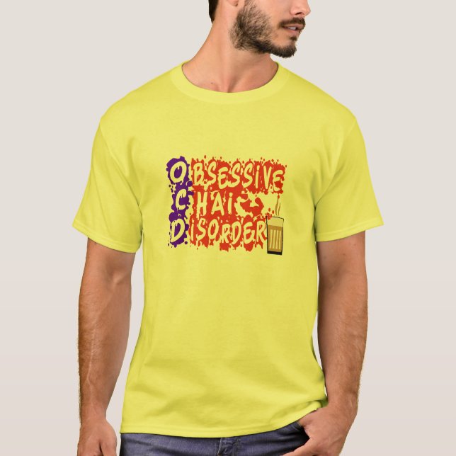OCD | Obsessive Chai Disorder funny indian desi ts T-Shirt (Front)