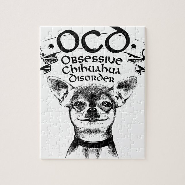 OCD obsessive chihuahua Jigsaw Puzzle (Vertical)