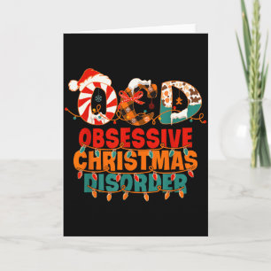 Ocd Obsessive Christmas Disorder Funny Christmas  Card