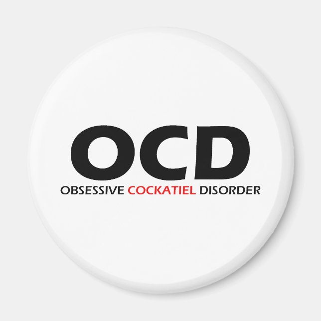 OCD - Obsessive Cockatiel Disorder Magnet (Front)