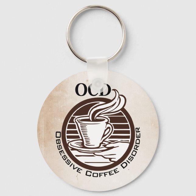 OCD: Obsessive Coffee Disorder Key Ring (Front)