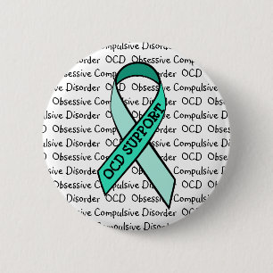OCD Obsessive Compulsive Disorder Awareness Ribbon 6 Cm Round Badge