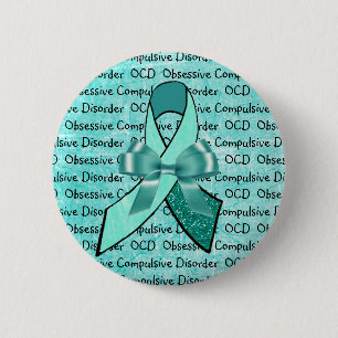 OCD Obsessive Compulsive Disorder Awareness Ribbon 6 Cm Round Badge