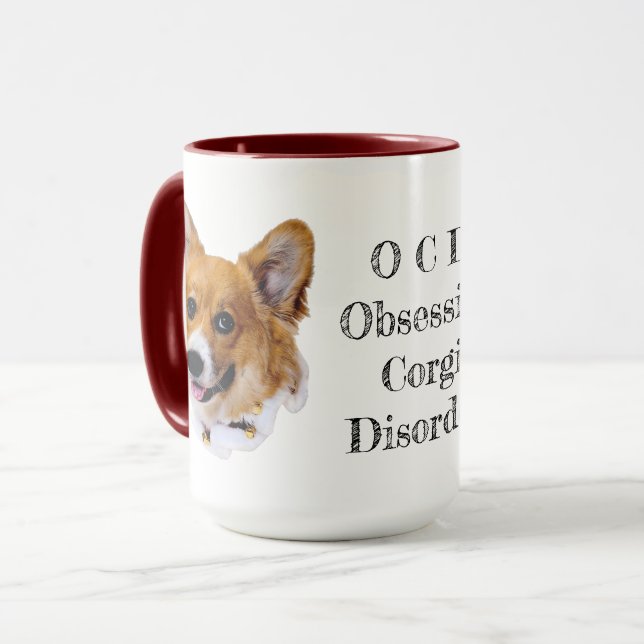 OCD: Obsessive Corgi Disorder Coffee Mug (Front Left)