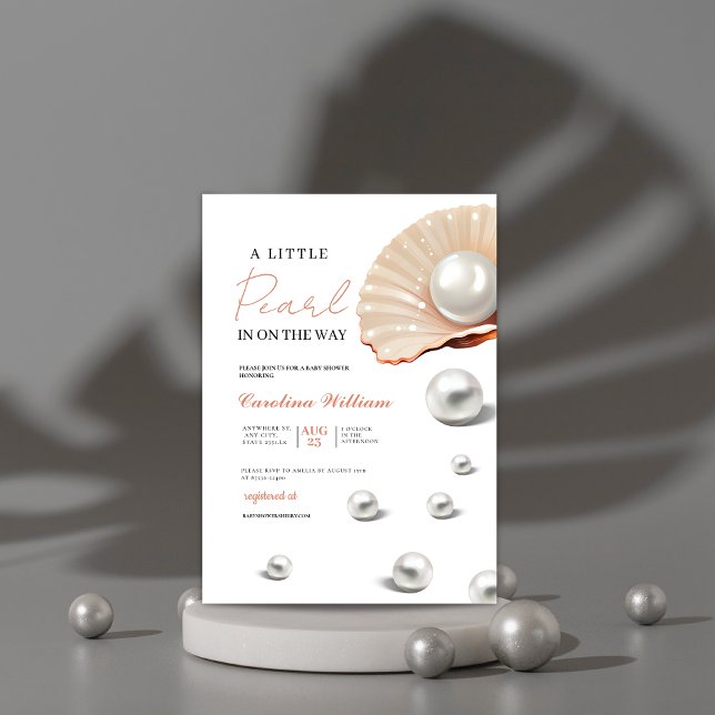 Ocean a little pearl under the sea baby shower invitation (Creator Uploaded)