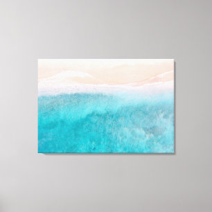 Ocean Abstract Watercolor Canvas Print