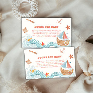 Ocean Adventure Sailboat Books For Baby Shower Enclosure Card