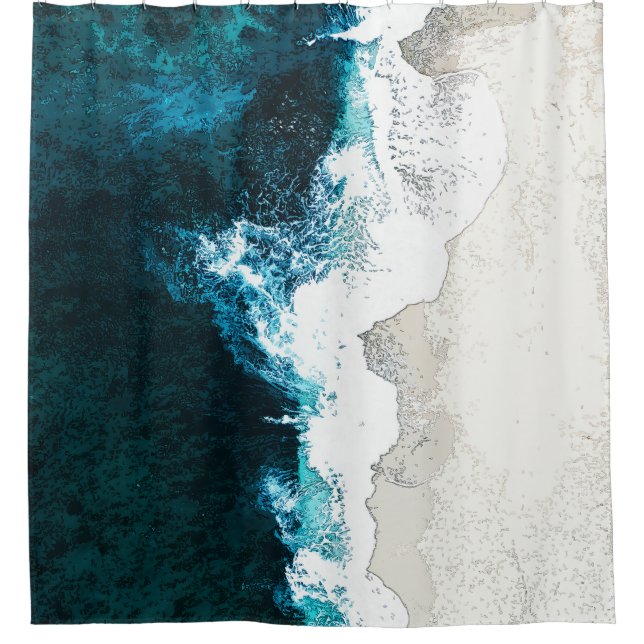 Ocean And Beach Shower Curtain (Front)