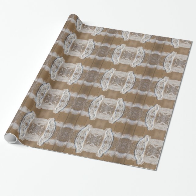 Ocean and Beach Wrapping Paper (Unrolled)