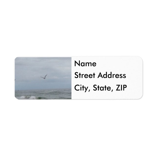 Ocean and Bird Return Address Labels (Front)