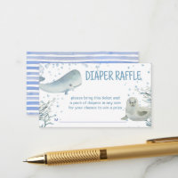 Ocean and sea baby shower marine diaper raffle