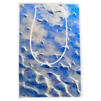 Ocean and sky blue reflections medium gift bag
