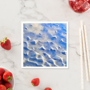 Ocean and sky blue reflections napkin
