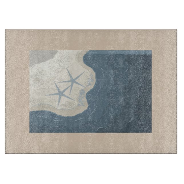 Ocean and Starfish Cutting Board (Front)