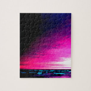Ocean and Sunset Colorful and Peaceful Jigsaw Puzzle
