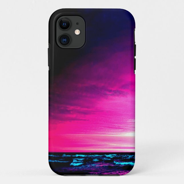 Ocean and Sunset Colourful and Peaceful Case-Mate iPhone Case (Back)