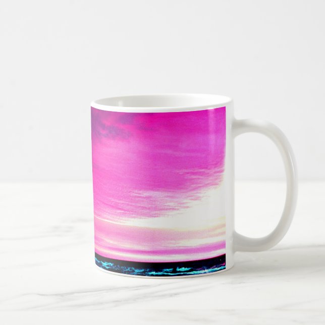 Ocean and Sunset Colourful and Peaceful Coffee Mug (Right)
