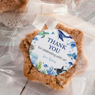 Ocean Animal Boy Birthday Sticker Labels Party