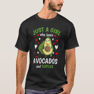 Ocean Animal Cute Avocado Girls Women Hearts Turt T-Shirt