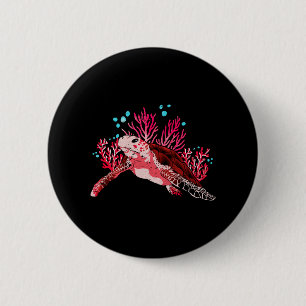 Ocean animal lover gift sea turtle 6 cm round badge