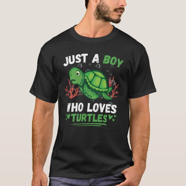 Ocean Animal Lover Sea Turtle Boys Gift Turtle T-Shirt (Front)