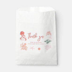 Ocean Animal Pink Baby Shower Favour Bags