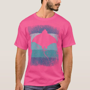 Ocean Animal Scuba Diving Stingray Retro Manta Ray T-Shirt