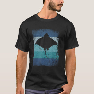 Ocean Animal Scuba Diving Stingray Retro Manta Ray T-Shirt