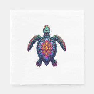 Ocean Animal Tie Dye Tribal Sea Animal Maori Turtl Napkin