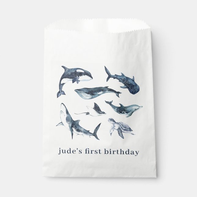 Ocean Animals Favour Bags (Front)