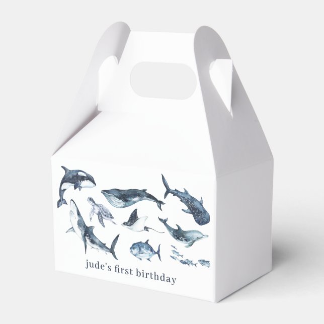 Ocean Animals Favour Box (Front Side)