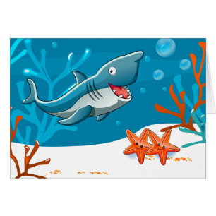 Ocean Aquatic Cute Shark Starfish Custom