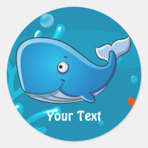 Ocean Aquatic Cute Whale Custom Sticker